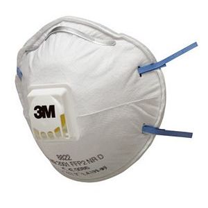 3M 8822 Cup-shaped Dust Respirator FFP2 NR D Valved
